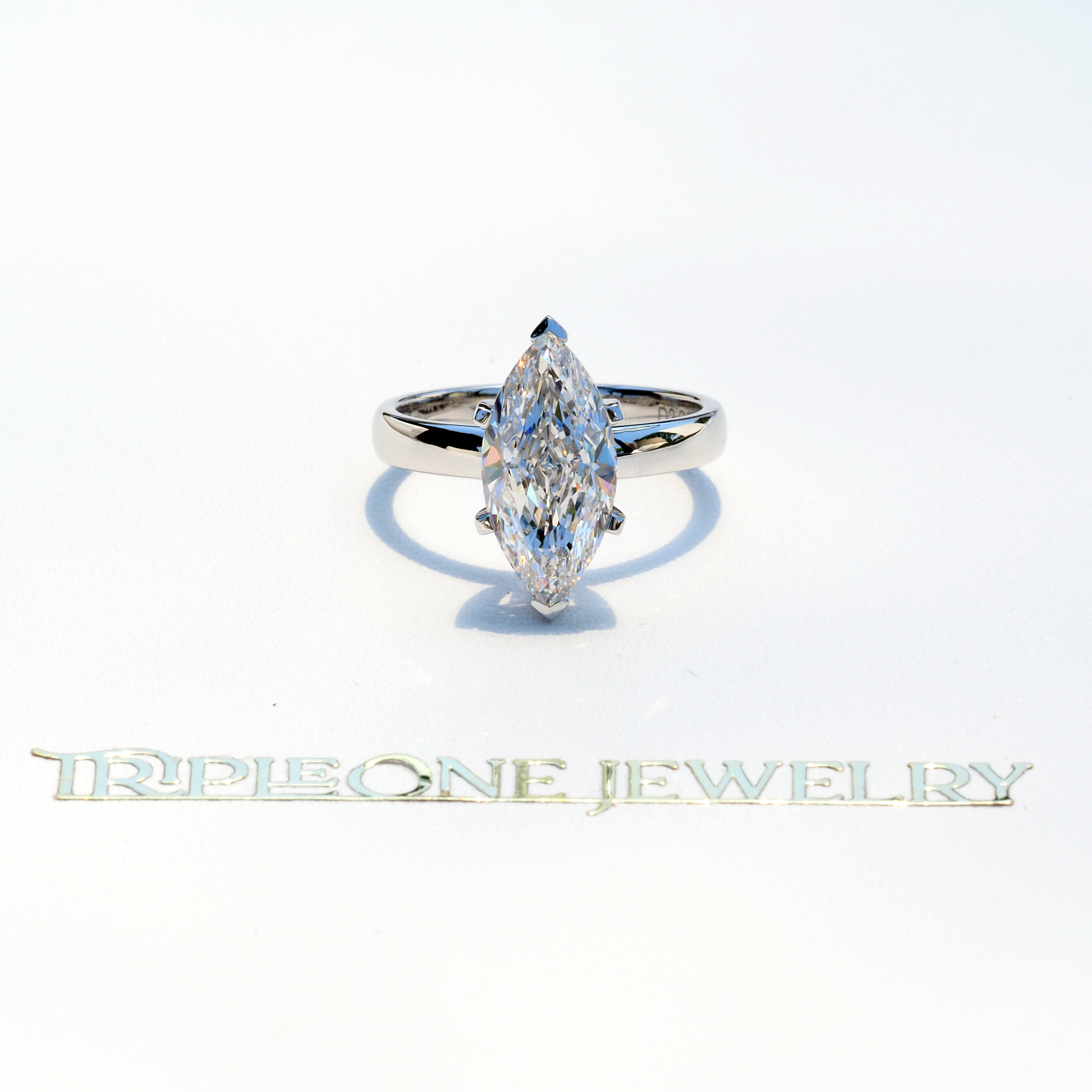 B2B Custom Order: 3ct Marquise Lab-grown Diamond Ring