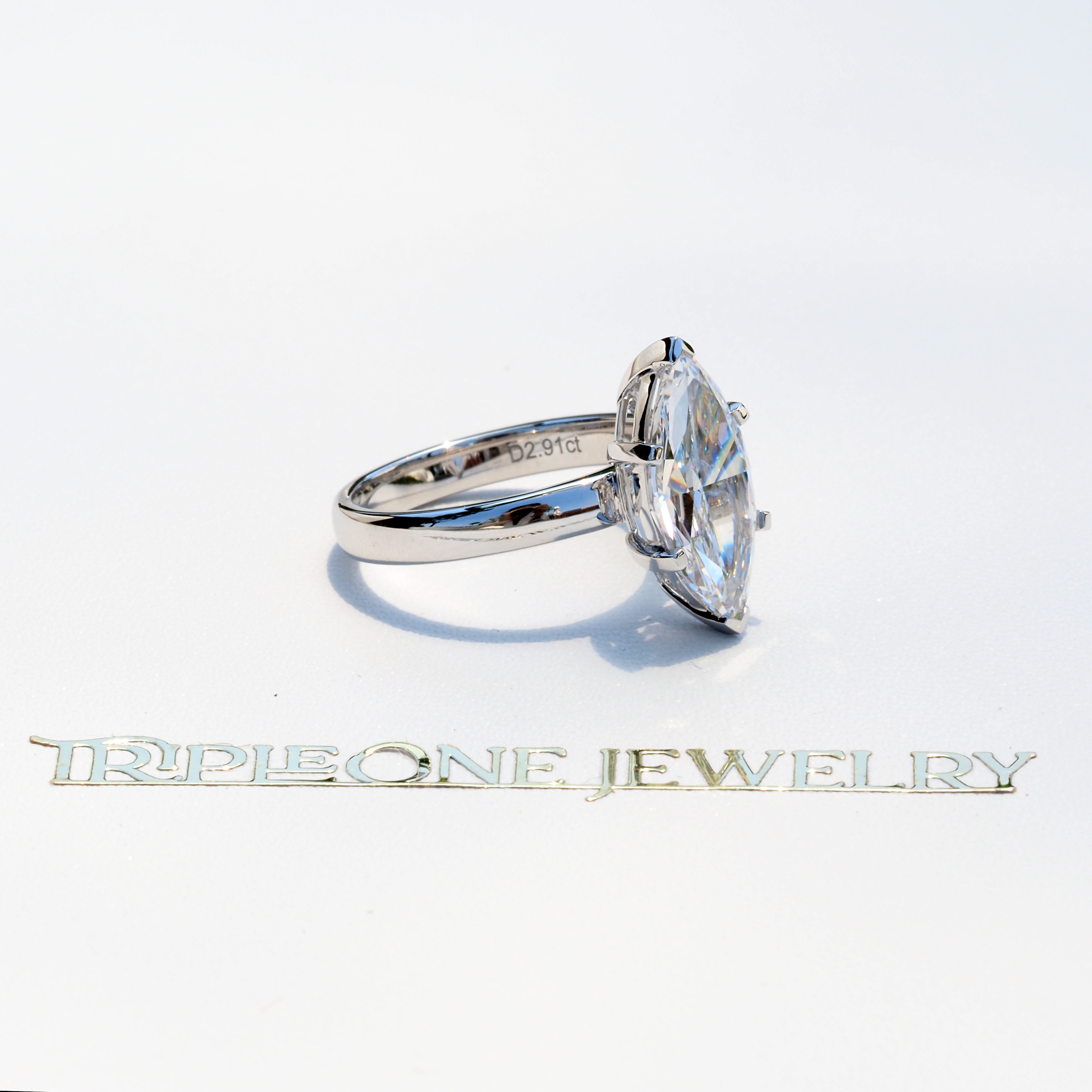 B2B Custom Order: 3ct Marquise Lab-grown Diamond Ring