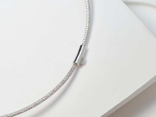 B2B Custom Order: 6ct Pear Lab Diamond Collar Necklace - Fully Customizable Design & Specifications