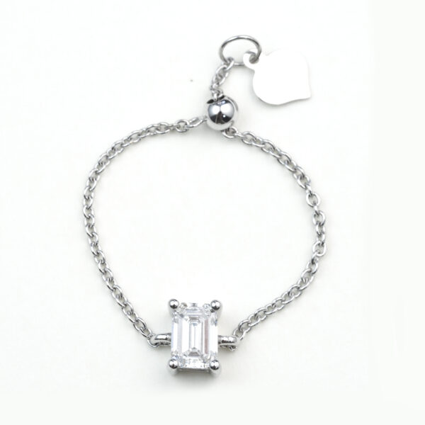 Wholesale Customizable 0.5ct Lab-grown Diamond Ring with adjustable ring size