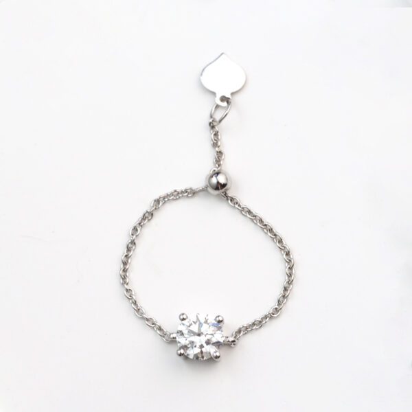 Wholesale Customizable 0.5ct Lab-grown Diamond Ring with adjustable ring size