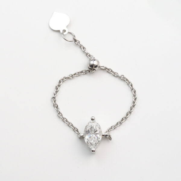 Wholesale Customizable 0.5ct Lab-grown Diamond Ring with adjustable ring size