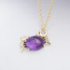 Custom Crab Pendant with Amethyst - Bespoke Jewelry Design for Retailers