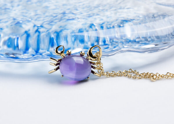 Custom Crab Pendant with Amethyst - Bespoke Jewelry Design for Retailers