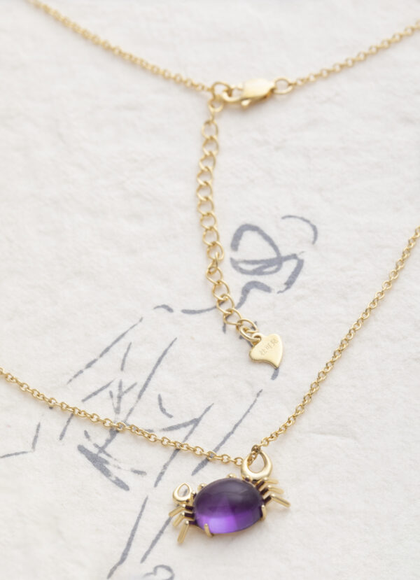 Custom Crab Pendant with Amethyst - Bespoke Jewelry Design for Retailers