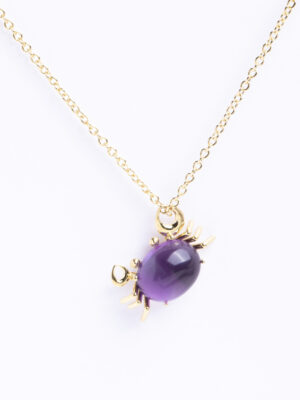 Custom Crab Pendant with Amethyst - Bespoke Jewelry Design for Retailers