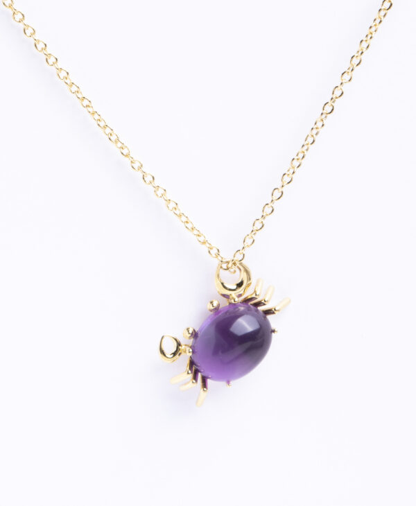 Custom Crab Pendant with Amethyst - Bespoke Jewelry Design for Retailers