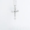 Custom Catholic Cross Pendant Necklace - Choose Your Stone & Metal