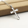 Custom Catholic Cross Pendant Necklace - Choose Your Stone & Metal