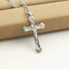 Custom Catholic Cross Pendant Necklace - Choose Your Stone & Metal