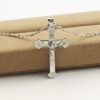 Custom Catholic Cross Pendant Necklace - Choose Your Stone & Metal