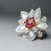 Exquisite Ruby MOP Ring Manufacturing - OEM/ODM Custom Gemstone & Metal Selection