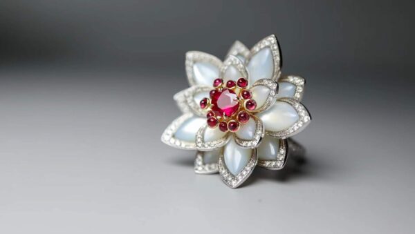 Exquisite Ruby MOP Ring Manufacturing - OEM/ODM Custom Gemstone & Metal Selection