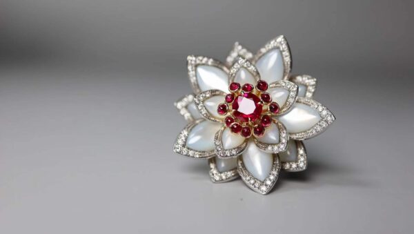 Exquisite Ruby MOP Ring Manufacturing - OEM/ODM Custom Gemstone & Metal Selection