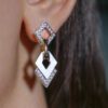 Custom Diamond & Mother-of-Pearl Earrings - Bespoke Luxury Jewelry for Brands