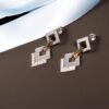 Custom Diamond & Mother-of-Pearl Earrings - Bespoke Luxury Jewelry for Brands