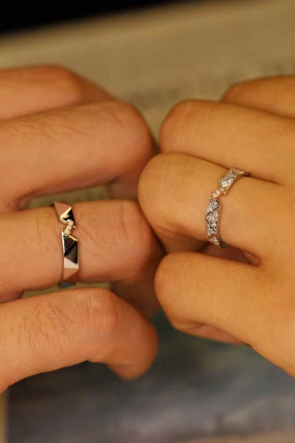 Fully Customizable His & Hers Wedding Rings | Design Your Own Matching Bands | Free CAD Service