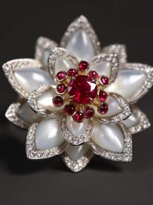 Exquisite Ruby MOP Ring Manufacturing - OEM/ODM Custom Gemstone & Metal Selection