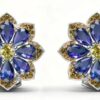 Ready to sell Petals Collection – Lab-Grown Diamond & Gemstone Stud Earrings