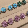 Ready to sell Petals Collection – Lab-Grown Diamond & Gemstone Stud Earrings